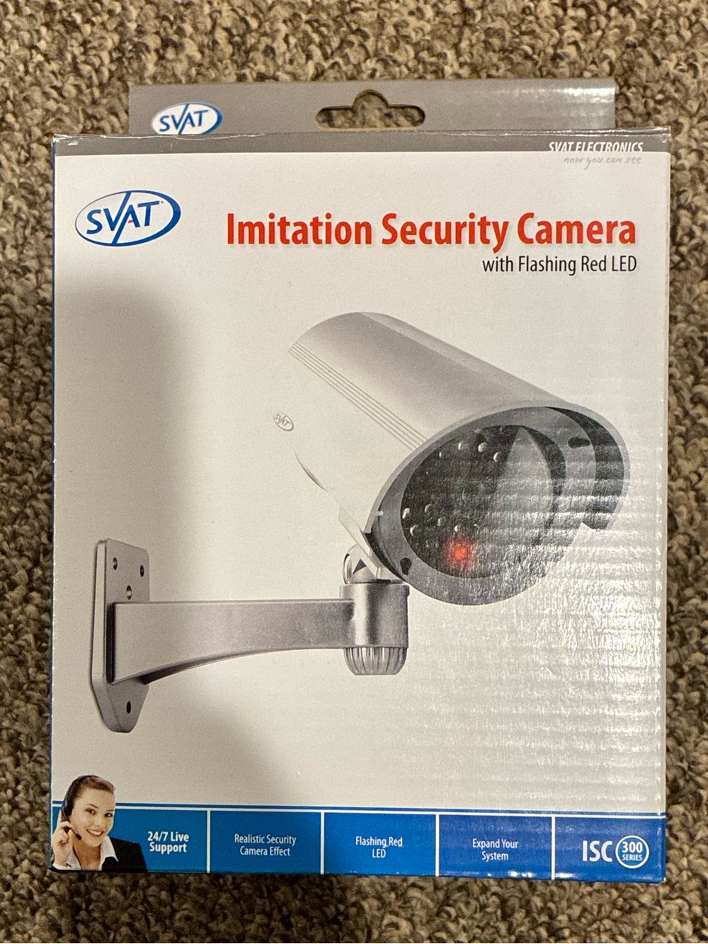 NWT Imitation Security Cameras with Flashing Red LED, (3)